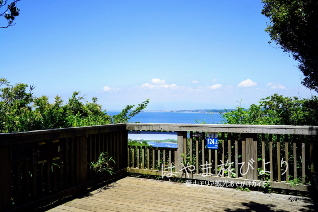 県立はやま三ヶ岡山緑地・相模湾を望む展望デッキ（撮影日：2021.06.01）